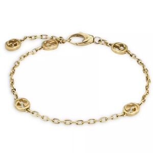 Gucci Gold Logo Charm Bracelet